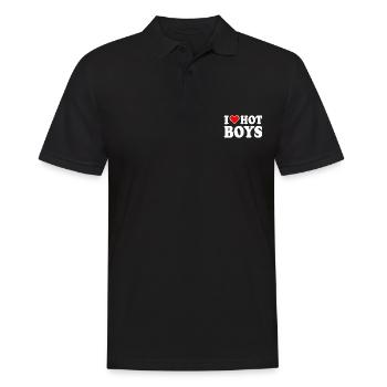 I love hot boys - Polo Homme - noir - Devant - Kai (181cm)