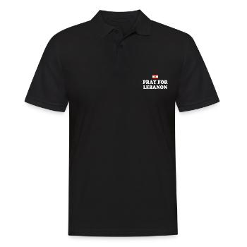 Pray for lebanon - Polo Homme - noir - Devant - Kai (181cm)
