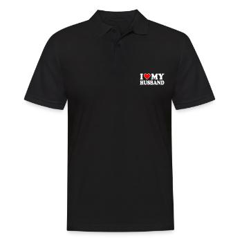 I love my husband - Men's Polo Shirt - black - Front - Kai (181cm)