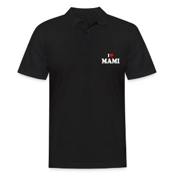 I love mami - Polo Homme - noir - Devant - Kai (181cm)