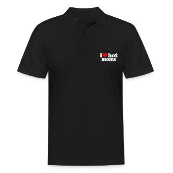 I love hot moms - Männer Poloshirt - Schwarz - Vorne - Kai (181cm)