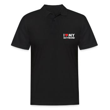 I love my boyfriend - Men's Polo Shirt - black - Front - Kai (181cm)