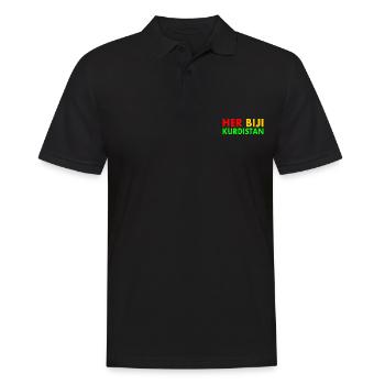 Her biji Kurdistan - Männer Poloshirt - Schwarz - Vorne - Kai (181cm)