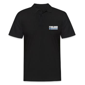 FINLANDE DRAPEAU FINLANDAIS - Polo Homme - noir - Devant - Kai (181cm)