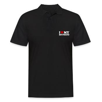 I love my boyfriend - Männer Poloshirt - Schwarz - Vorne - Kai (181cm)
