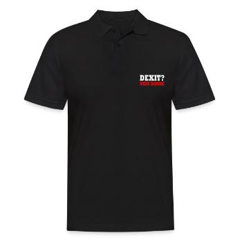 Dexit nein danke - Männer Poloshirt - Schwarz - Vorne - Kai (181cm)