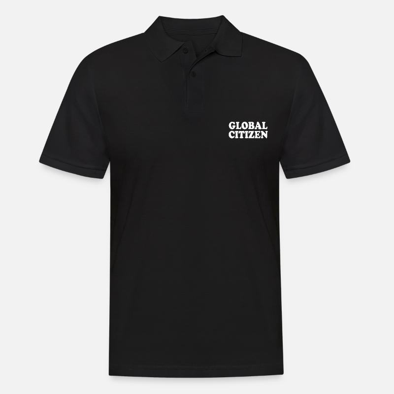 global citizen - Männer Poloshirt - Schwarz