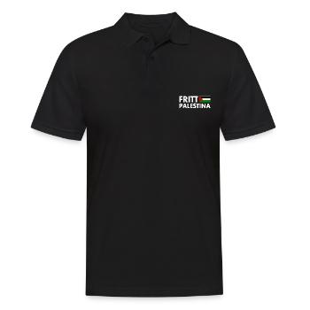 fritt palestina - Männer Poloshirt - Schwarz - Vorne - Kai (181cm)