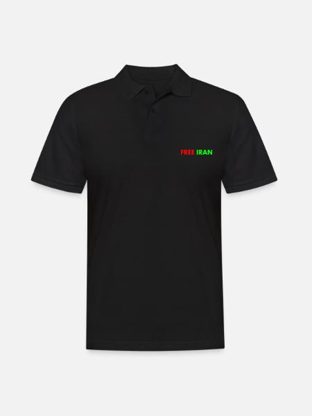 Free iran - Männer Poloshirt - Schwarz