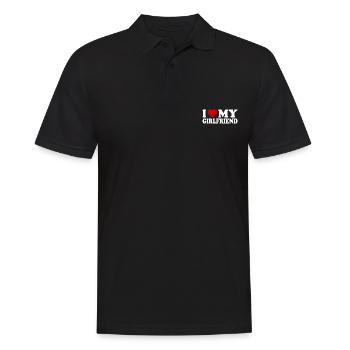 I love my girlfriend - Männer Poloshirt - Schwarz - Vorne - Kai (181cm)