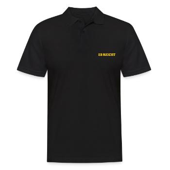 Es reicht - Männer Poloshirt - Schwarz - Vorne - Kai (181cm)