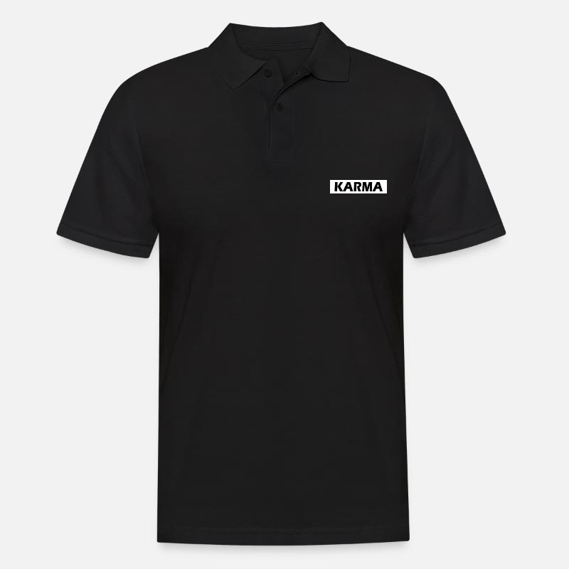 Karma - Männer Poloshirt - Schwarz