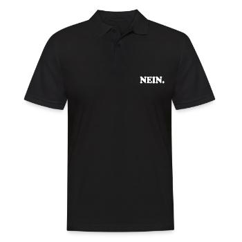 Nein - Männer Poloshirt - Schwarz - Vorne - Kai (181cm)