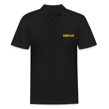 Servus - Männer Poloshirt - Schwarz - Vorne - Kai (181cm)