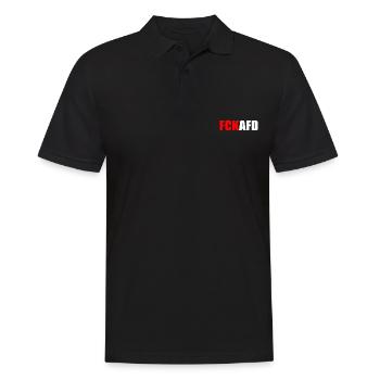 Fck afd - Männer Poloshirt - Schwarz - Vorne - Kai (181cm)