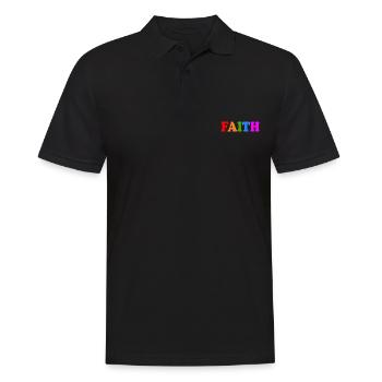 Faith - Männer Poloshirt - Schwarz - Vorne - Kai (181cm)
