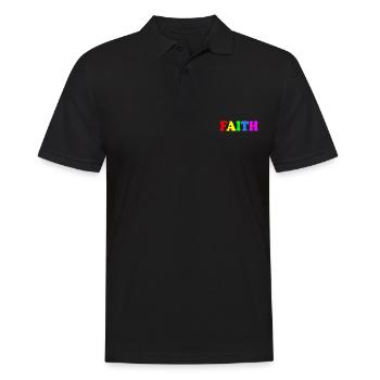 Faith - Männer Poloshirt - Schwarz - Vorne - Kai (181cm)