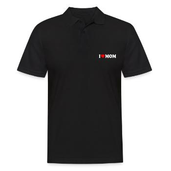 I love mom - Polo Homme - noir - Devant - Kai (181cm)