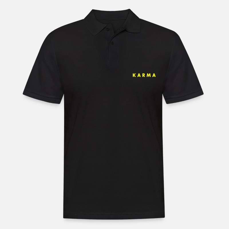 Karma - Männer Poloshirt - Schwarz