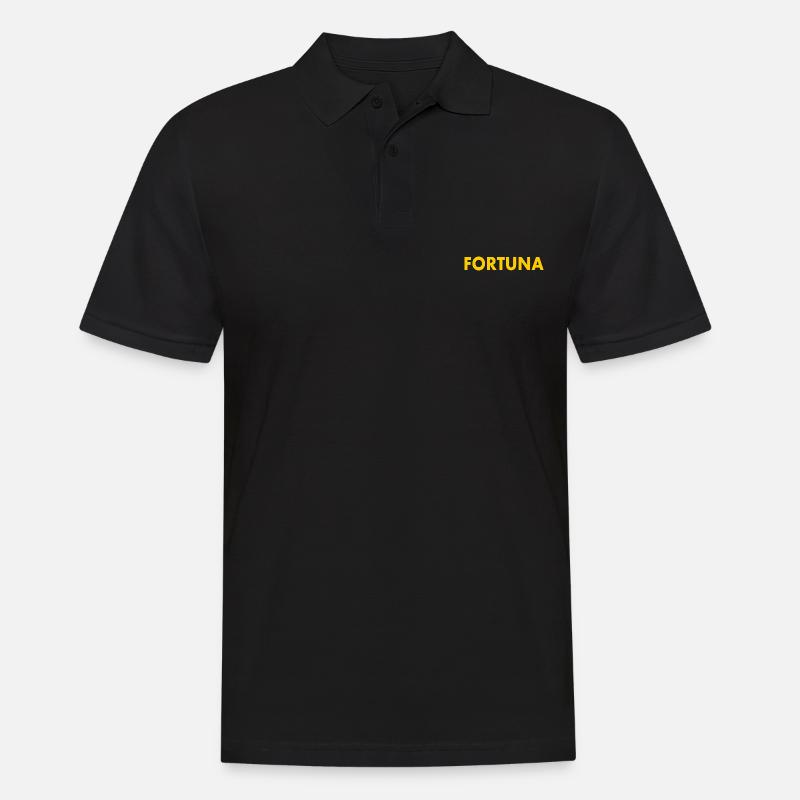 Fortuna - Männer Poloshirt - Schwarz