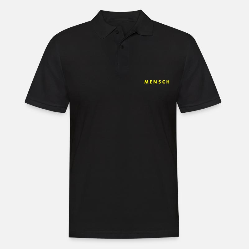 Mensch - Männer Poloshirt - Schwarz