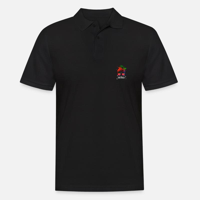 Eritrea - Männer Poloshirt - Schwarz