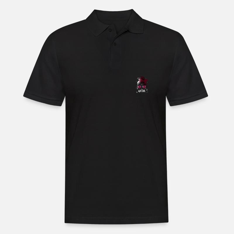 Katar - Männer Poloshirt - Schwarz