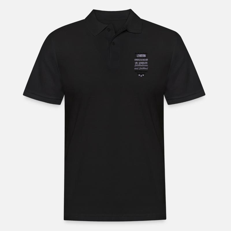 Beste Lehrerin Tasse - Männer Poloshirt - Schwarz