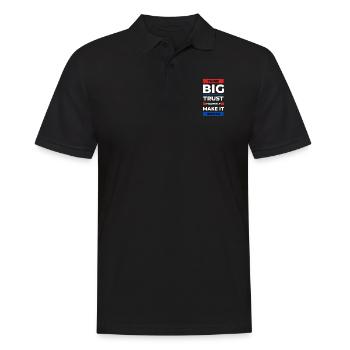 Denken Sie groß, vertrauen Sie sich selbst, machen Sie es möglich - Männer Poloshirt - Schwarz - Vorne - Kai (181cm)