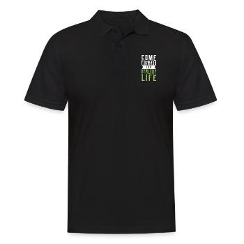 En avant pour une vie saine - Polo Homme - noir - Devant - Kai (181cm)