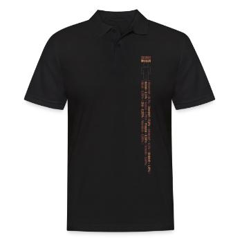 Zutaten Mensch (Chemische-Bestandteile-Edition) - Männer Poloshirt - Schwarz - Vorne - Kai (181cm)