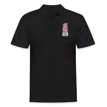 Pig Pig PigLet Sow Pigs Gift - Men's Polo Shirt - black - Front - Kai (181cm)