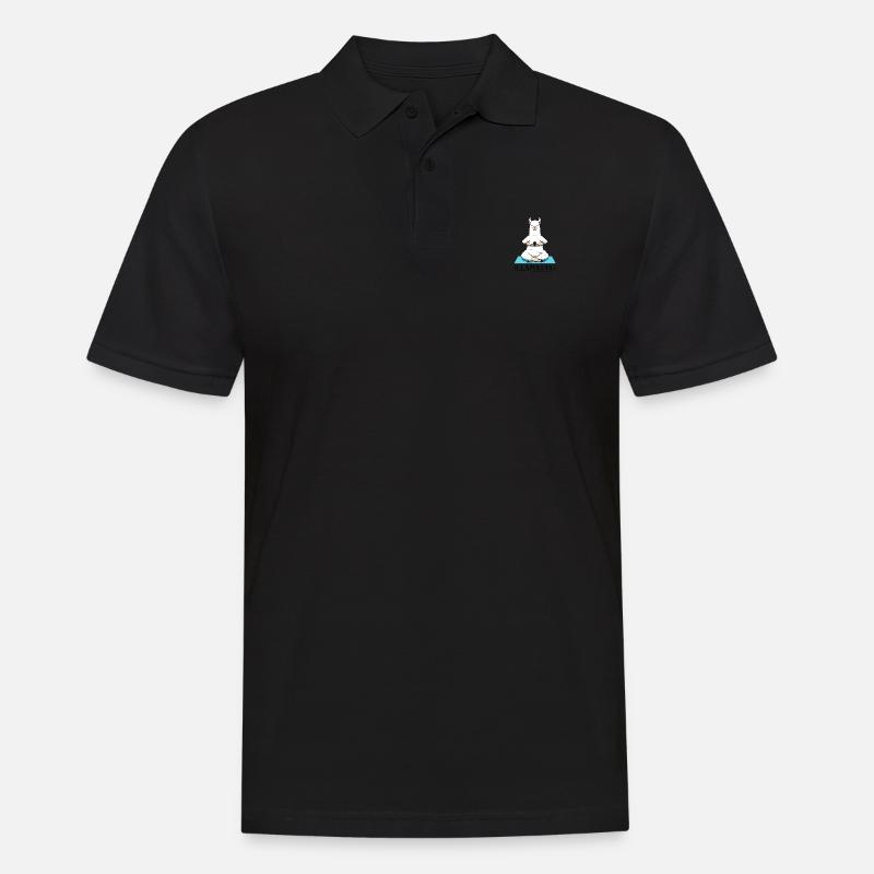 Llamaste Lama - Männer Poloshirt - Schwarz