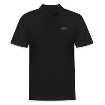 Sport Biker VTT Vélo Drôle Loisirs Cadeau R - Polo Homme - noir - Devant - Kai (181cm)