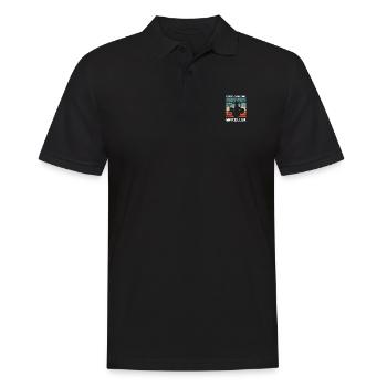Ich bin dann mal im Keller - Drummer Geschenk - Männer Poloshirt - Schwarz - Vorne - Kai (181cm)