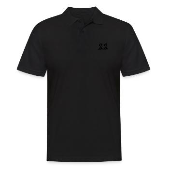 22 - Men's Polo Shirt - black - Front - Kai (181cm)