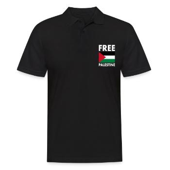 Free palestine - Polo Homme - noir - Devant - Kai (181cm)