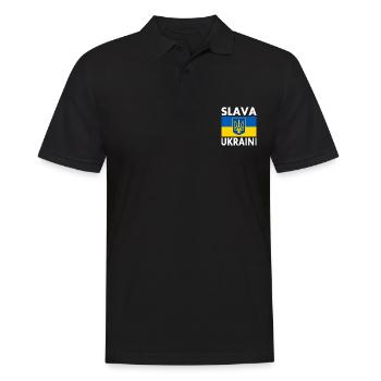 Slava ukraini - Polo Homme - noir - Devant - Kai (181cm)