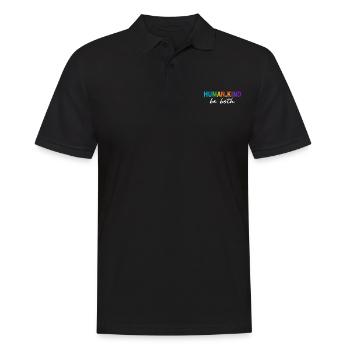 Humanité Soyez à la fois rétro couleurs gentillesse cool cadeau - Polo Homme - noir - Devant - Kai (181cm)