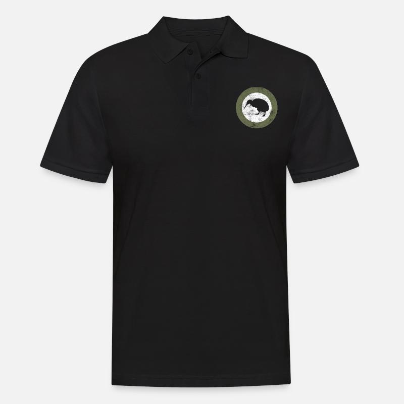 Kiwi - Männer Poloshirt - Schwarz