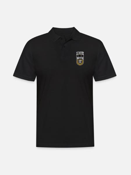 Deal with it Laurel Wreath - Men's Polo Shirt - black