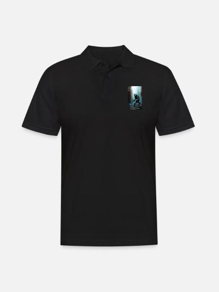 Werwolf | Wolf | Fabelwesen | Monster | Mystisch - Männer Poloshirt - Schwarz