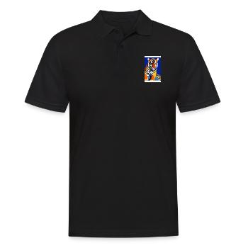Tigre | Animal | Prédateur | Rugissement | Roi | Asie - Polo Homme - noir - Devant - Kai (181cm)