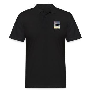 Extraterrestre | OVNI | Vaisseau spatial | PAU | étranger - Polo Homme - noir - Devant - Kai (181cm)