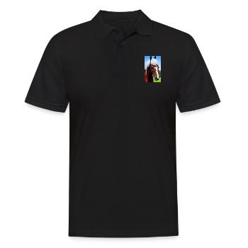 Cheval | Équitation | Animal | Monture | Coloré - Polo Homme - noir - Devant - Kai (181cm)