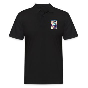 Cheval | Équitation | Animal | Monture | Coloré - Polo Homme - noir - Devant - Kai (181cm)