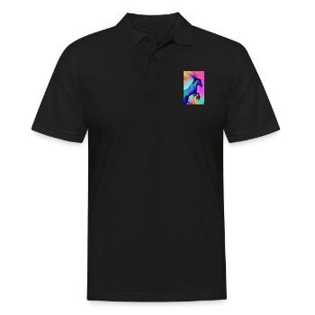 Cheval | Équitation | Animal | Monture | Coloré - Polo Homme - noir - Devant - Kai (181cm)