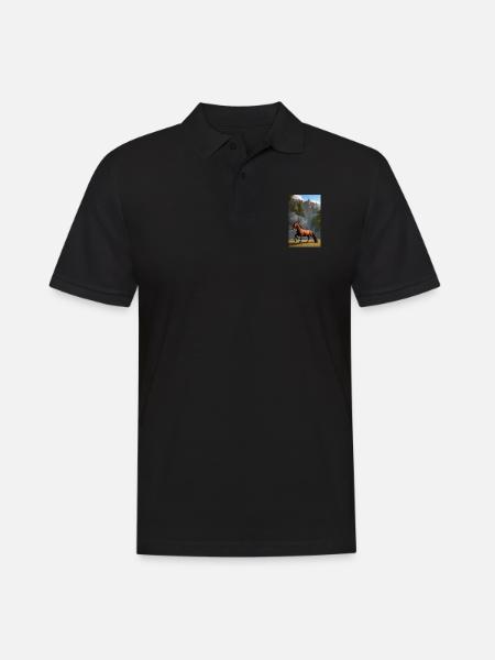 Horse | Horseback riding | Animal | Mount | Colorful - Men's Polo Shirt - black