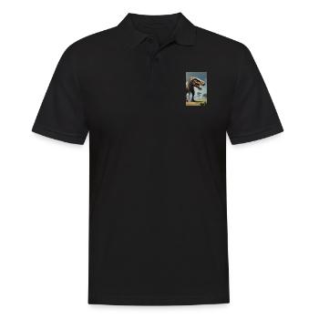 Dinosaurier | T-Rex | Tyrannosaurus - Männer Poloshirt - Schwarz - Vorne - Kai (181cm)