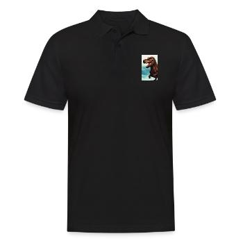 Dinosaures | T-Rex | Tyrannosaure - Polo Homme - noir - Devant - Kai (181cm)